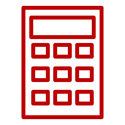 symbole-de-la-calculatrice-rouge