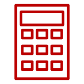 symbole-de-la-calculatrice-rouge